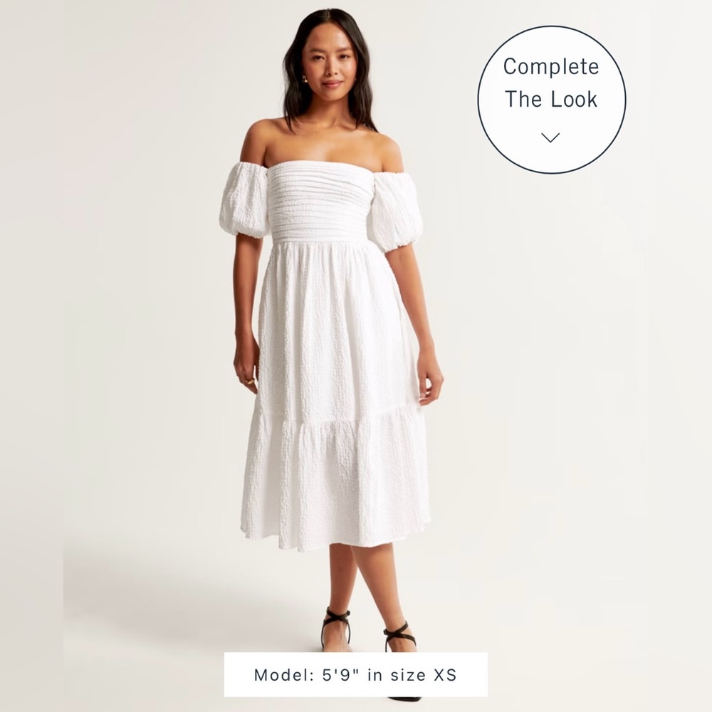 The A&F Emerson Off-The-Shoulder Midi Dress